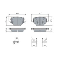 BOSCH 0 986 460 143 Bremsbelagsatz, Scheibenbremse