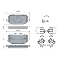 BOSCH 0 986 460 165 Bremsbelagsatz, Scheibenbremse