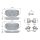 BOSCH 0 986 460 165 Bremsbelagsatz, Scheibenbremse