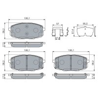 BOSCH 0 986 460 168 Bremsbelagsatz, Scheibenbremse