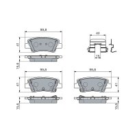 BOSCH 0 986 460 172 Bremsbelagsatz, Scheibenbremse