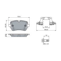 BOSCH 0 986 460 173 Bremsbelagsatz, Scheibenbremse