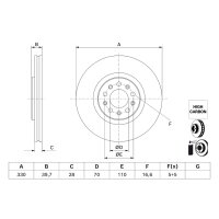 BOSCH 0 986 479 J44 Bremsscheibe