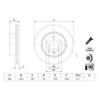 BOSCH 0 986 479 J83 Bremsscheibe