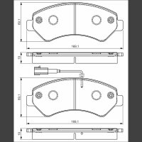 BOSCH 0 986 495 095 Bremsbelagsatz, Scheibenbremse