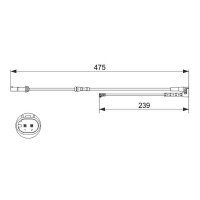 BOSCH 1 987 473 624 Warnkontakt, Bremsbelagverschleiß