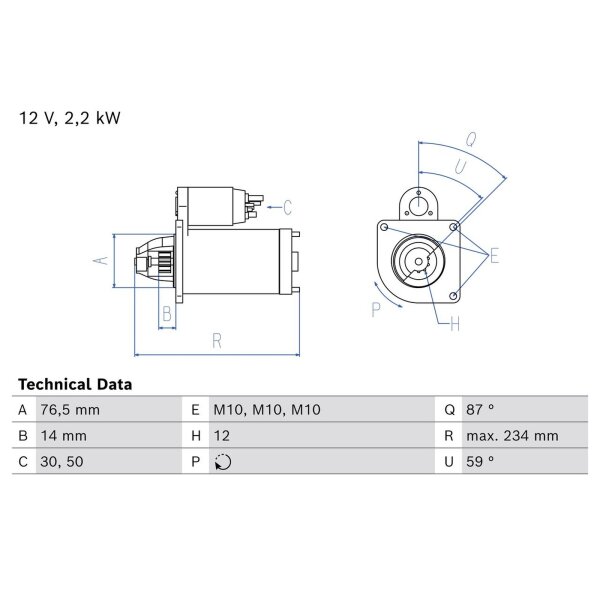 BOSCH 0 986 027 170 Starter