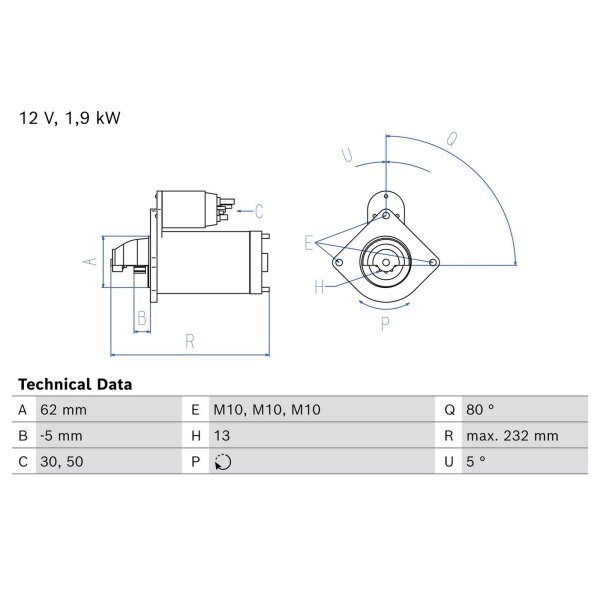 BOSCH 0 986 027 550 Starter