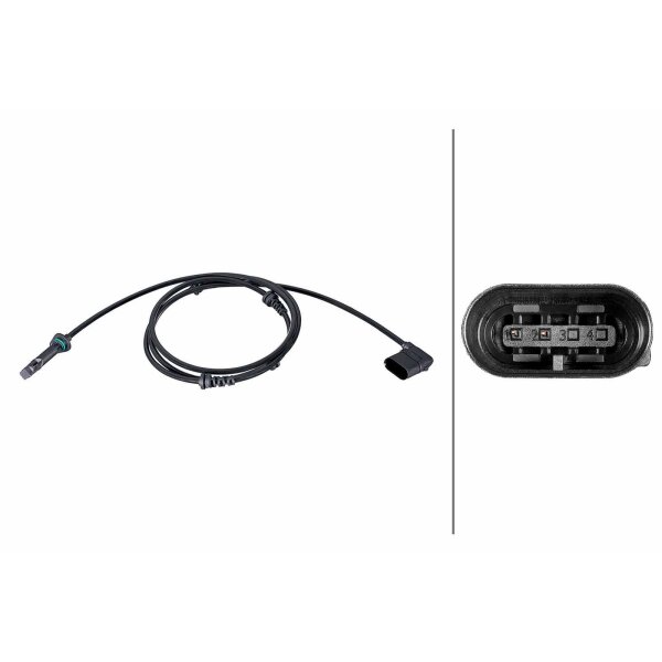 HELLA 6PU 358 216-671 Sensor, Raddrehzahl