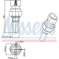 NISSENS 207005 Sensor, Kühlmitteltemperatur