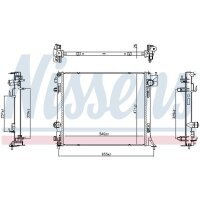 NISSENS 607087 Kühler, Motorkühlung