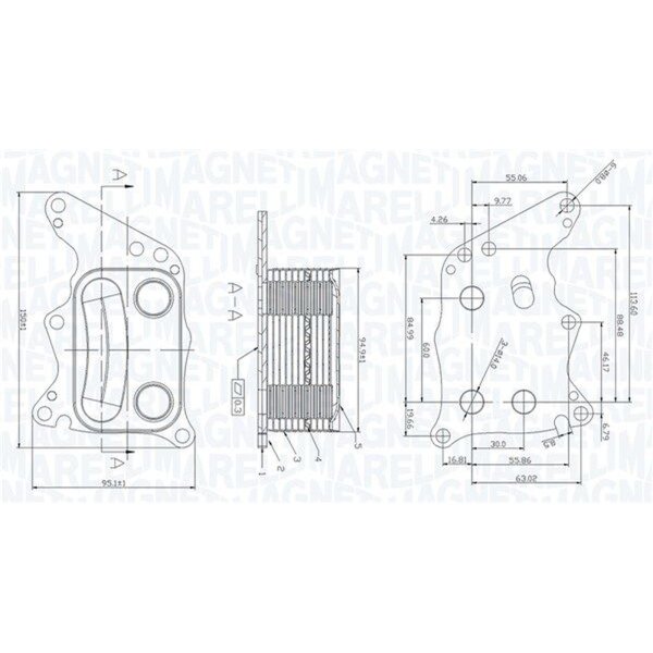 MAGNETI MARELLI 350300005200 Ölkühler, Motoröl