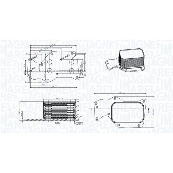 MAGNETI MARELLI 350300004400 Ölkühler, Motoröl