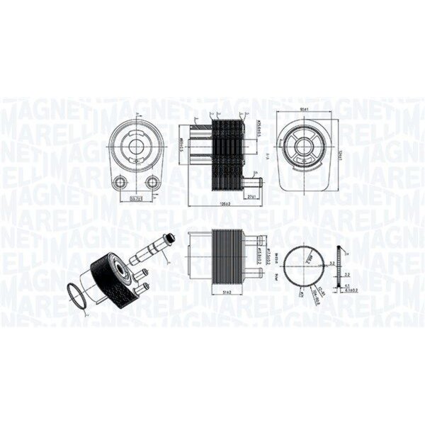 MAGNETI MARELLI 350300006400 Ölkühler, Motoröl