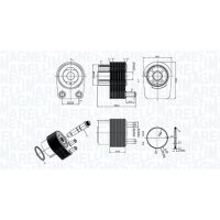 MAGNETI MARELLI 350300006400 Ölkühler,...