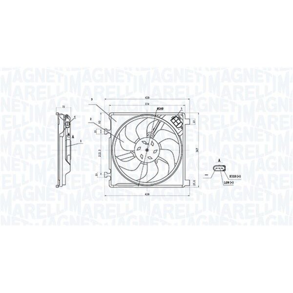 MAGNETI MARELLI 069422896010 Lüfter, Motorkühlung
