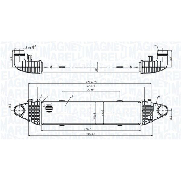 MAGNETI MARELLI 351319206250 Ladeluftkühler