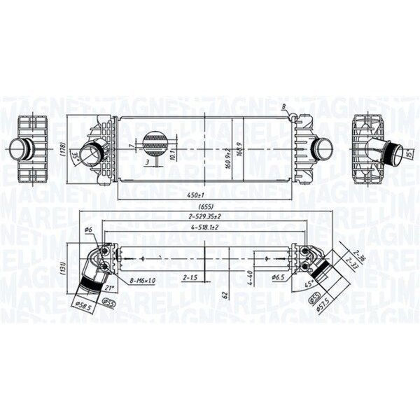 MAGNETI MARELLI 351319206230 Ladeluftkühler