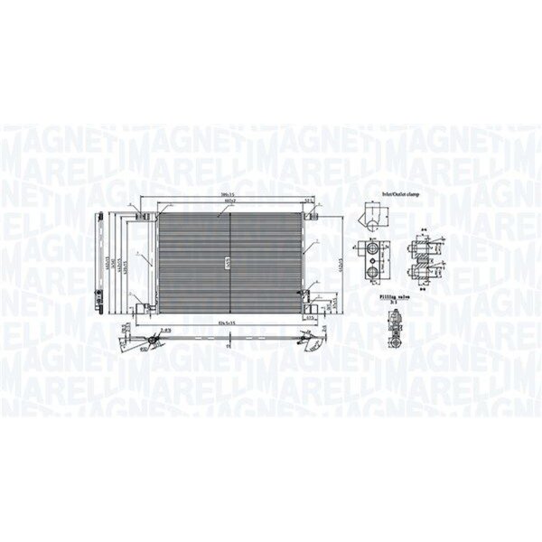 MAGNETI MARELLI 350203010600 Kondensator, Klimaanlage