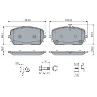 BOSCH 0 986 460 146 Bremsbelagsatz, Scheibenbremse