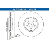ATE 24.0125-0224.1 Bremsscheibe