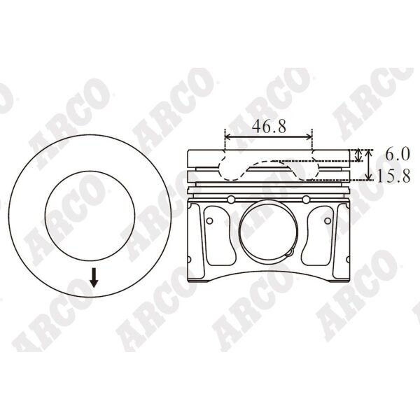ARCO PKCI408601DB 0.00 Kolben
