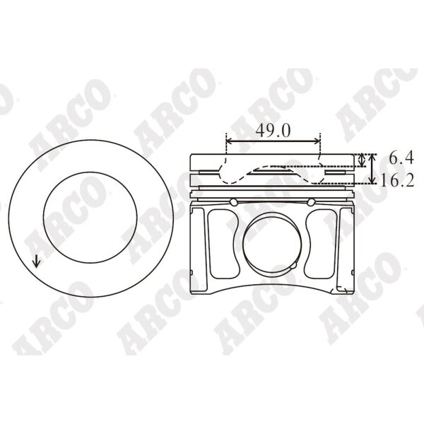 ARCO PKFO408605DB 0.00 Kolben