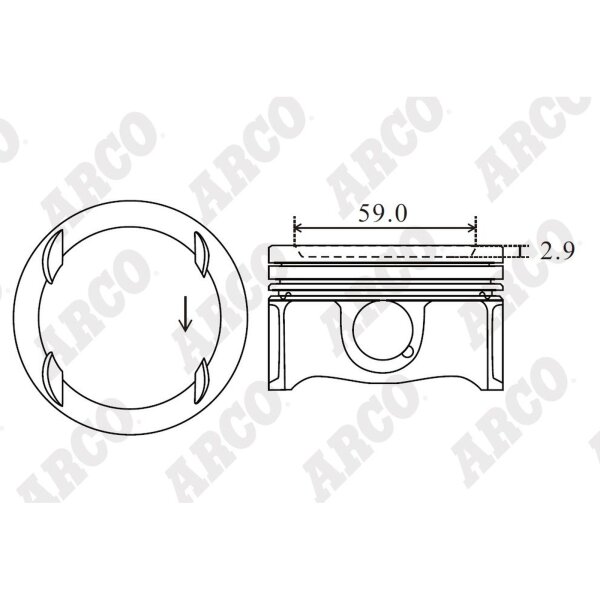 ARCO PKOP407252G 0.00 Kolben