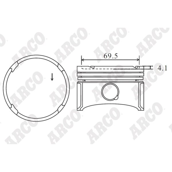 ARCO PKVW307652G 0.00 Kolben