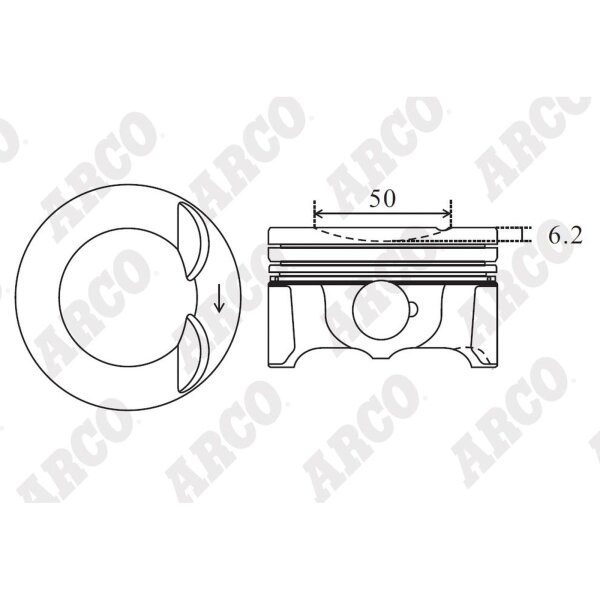 ARCO PKVW40825RGA 0.00 Kolben