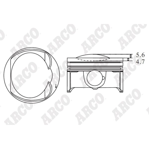 ARCO PKVW40825SGA 0.00 Kolben