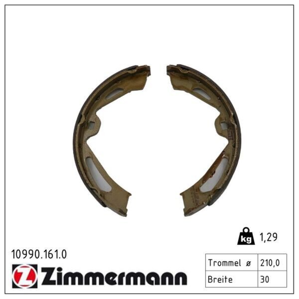 ZIMMERMANN 10990.161.0 Bremsbackensatz, Feststellbremse