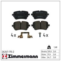 ZIMMERMANN 26267.170.2 Bremsbelagsatz, Scheibenbremse