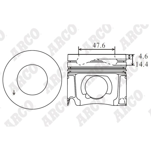 ARCO PKBM408407DB 0.00 Kolben