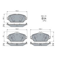 BOSCH 0 986 460 128 Bremsbelagsatz, Scheibenbremse
