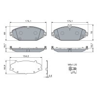 BOSCH 0 986 460 129 Bremsbelagsatz, Scheibenbremse