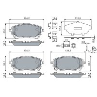 BOSCH 0 986 460 149 Bremsbelagsatz, Scheibenbremse