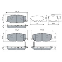 BOSCH 0 986 460 150 Bremsbelagsatz, Scheibenbremse