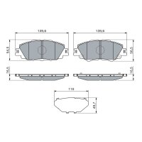 BOSCH 0 986 460 152 Bremsbelagsatz, Scheibenbremse