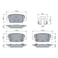 BOSCH 0 986 460 153 Bremsbelagsatz, Scheibenbremse
