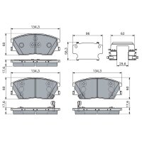 BOSCH 0 986 460 155 Bremsbelagsatz, Scheibenbremse
