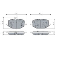 BOSCH 0 986 460 163 Bremsbelagsatz, Scheibenbremse