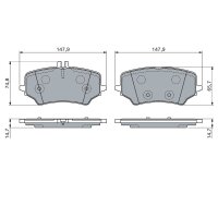 BOSCH 0 986 460 167 Bremsbelagsatz, Scheibenbremse