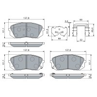 BOSCH 0 986 460 169 Bremsbelagsatz, Scheibenbremse