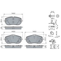 BOSCH 0 986 460 177 Bremsbelagsatz, Scheibenbremse