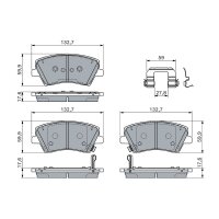BOSCH 0 986 460 189 Bremsbelagsatz, Scheibenbremse