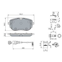 BOSCH 0 986 460 201 Bremsbelagsatz, Scheibenbremse