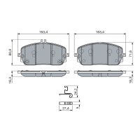 BOSCH 0 986 460 282 Bremsbelagsatz, Scheibenbremse