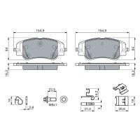 BOSCH 0 986 460 291 Bremsbelagsatz, Scheibenbremse
