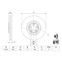 BOSCH 0 986 479 J28 Bremsscheibe